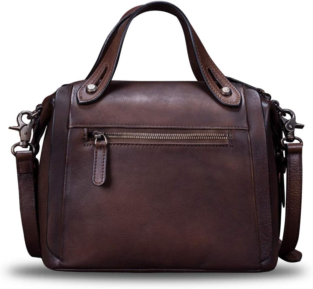 Genuine Leather Purses and Handbags for Women Vintage Handmade Fashion Leather Shoulder Bag Crossbody Satchel with Strap - Image 3