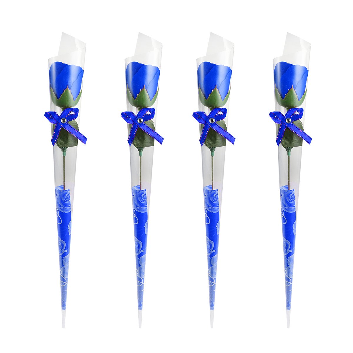 38 Stück Rosen Seifen Gastgeschenk Blau Rose Blütenblatt Bad Körper Seife Hochzeit Party Geschenk Deko für Valentinstag Muttertag Jahrestag