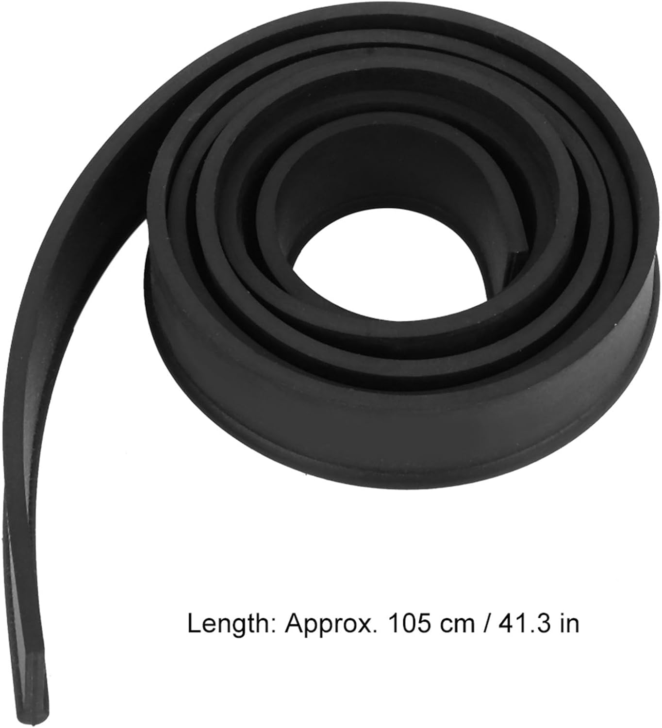 Squeegee Rubber Replacement, 41.3inch Squeegee Refills for Window, Universal Rubber Scraper Replacement for Bathroom, Kitchen, Mirror, Glass Cleaning, Black, 1Pcs