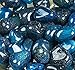 Royal Sapphire River Rocks, Pebbles, Outdoor Decorative Stones, Natural Gravel, For Aquariums, Landscaping, Vase Fillers, Succulent, Tillandsia, Cactus pot, Terrarium Plants, 4.5 LB. (72-Oz).