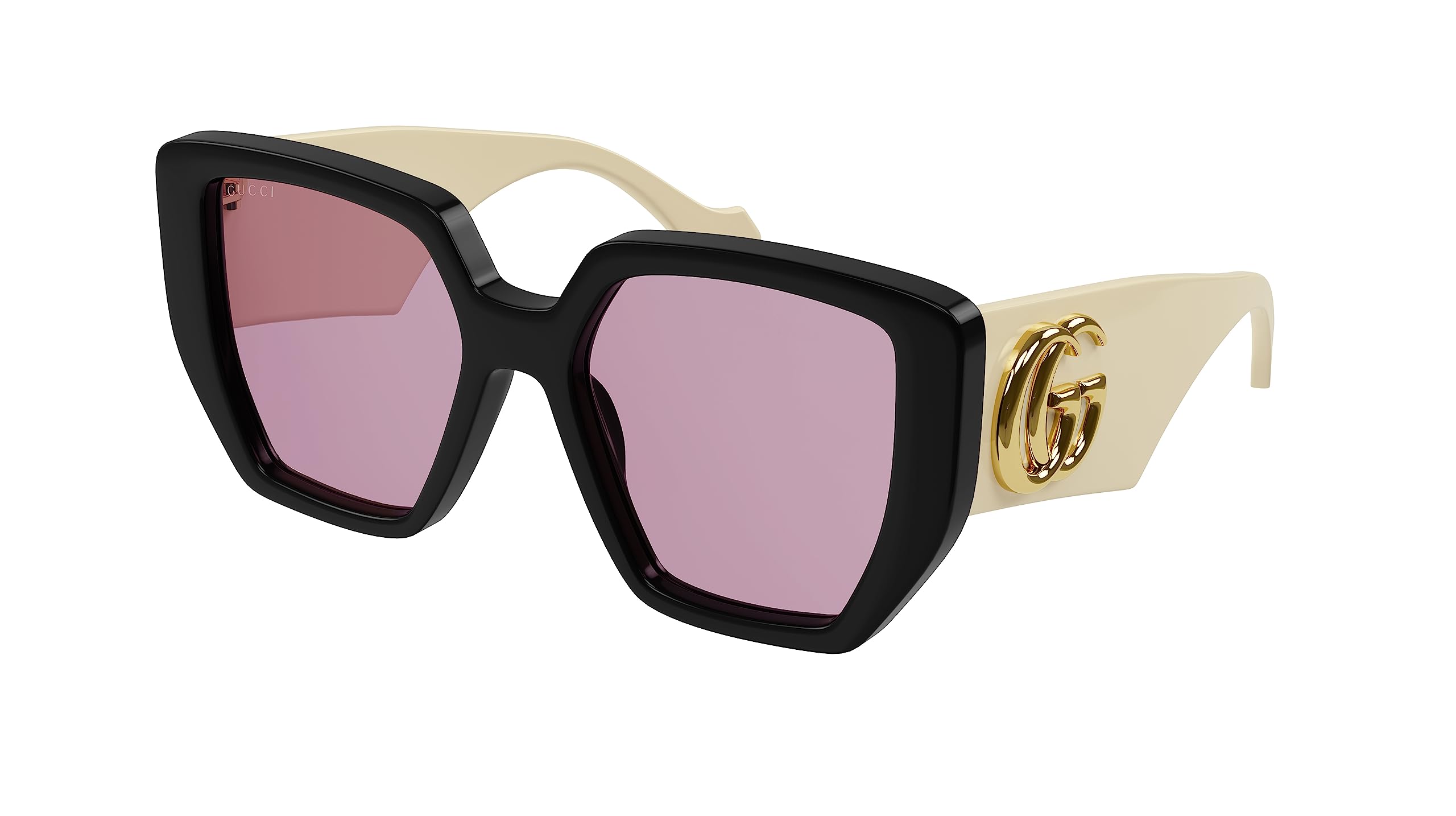 Gucci Geometric Sunglasses GG0956S 002 Black Cream Gold 54mm 956