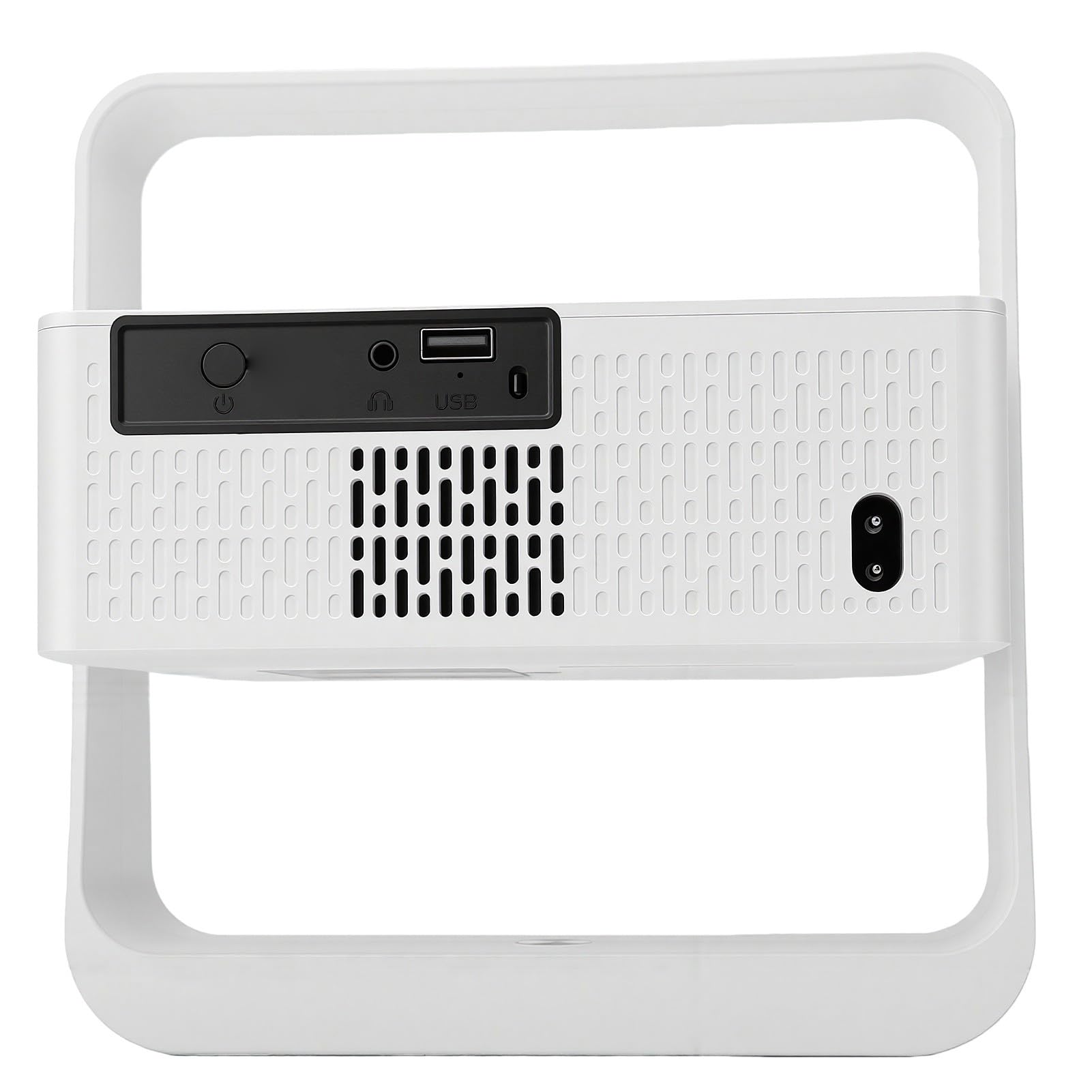 Dpofirs Inteligentny Projektor, Natywne 720P 200 ANSI Projektor Filmowy WiFi Bluetooth do Sypialni i Salonu, 360° Obracany Stojak, Auto Fokus (white)