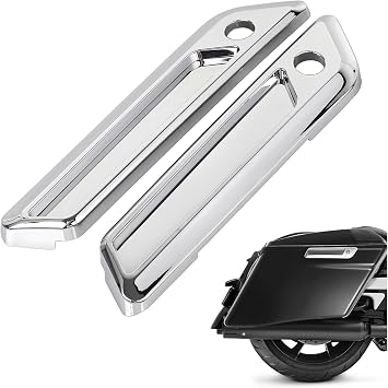 Chrome Hard Billet Aluminium Saddlebag Hinge Latch Cover Fit for Harley Touring Electra Street Glide Road Glide King FLHX FLHT FLHR FLTRX 2014-2022
