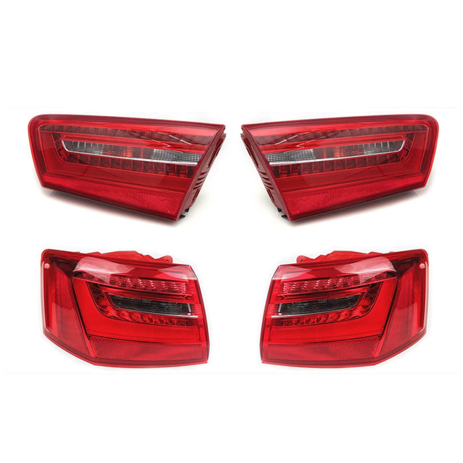 1 juego/4 Uds. Conjunto de luz trasera luces antiniebla de freno luces de señal de giro de parada trasera, para Audi A6 C7 2012 2013 2014 2015 2016