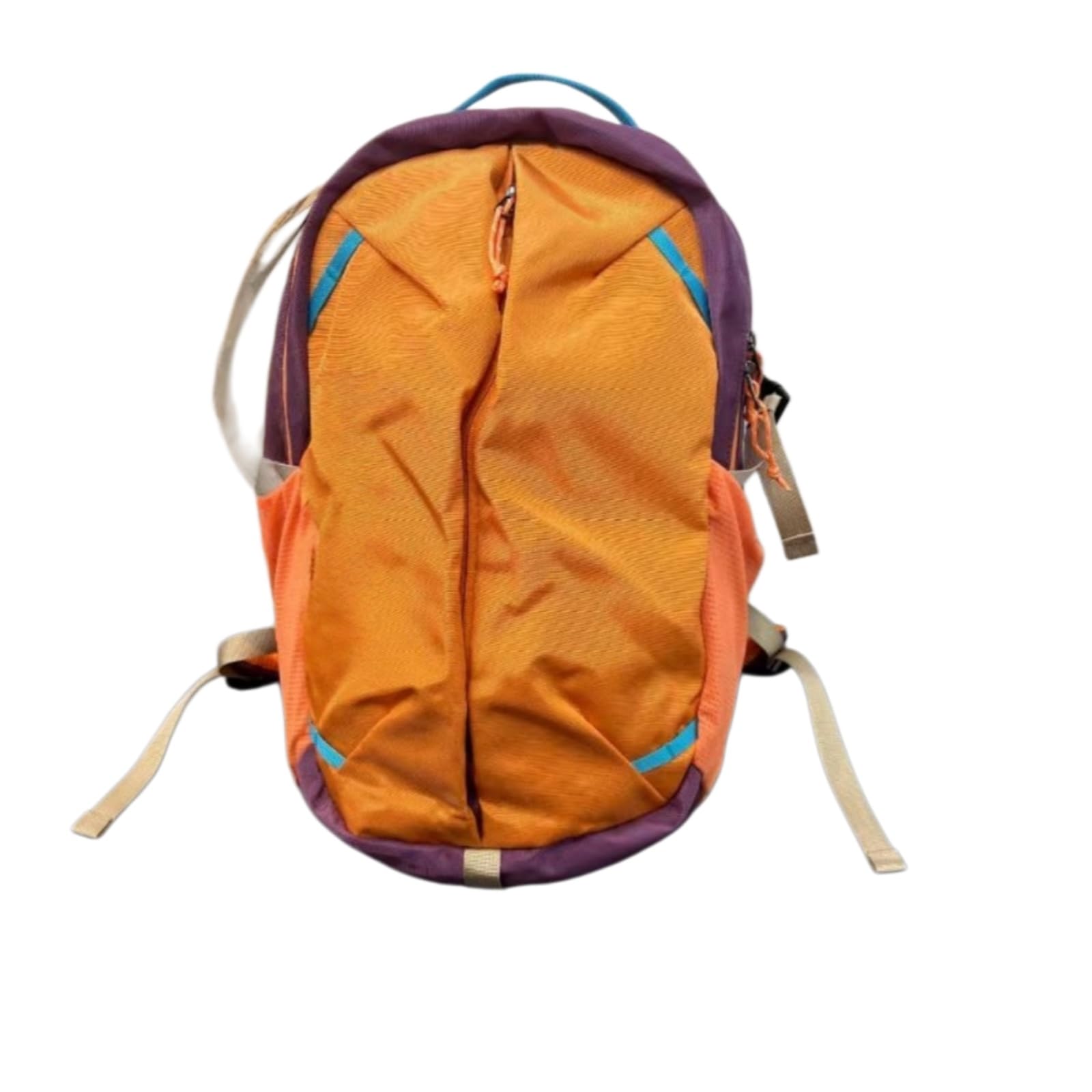 Rucksack Frauen Leichtgewicht Laptop Rucksack, Stilvoller Farbe Block Nylon Mit Wasserdichtem Design-orange