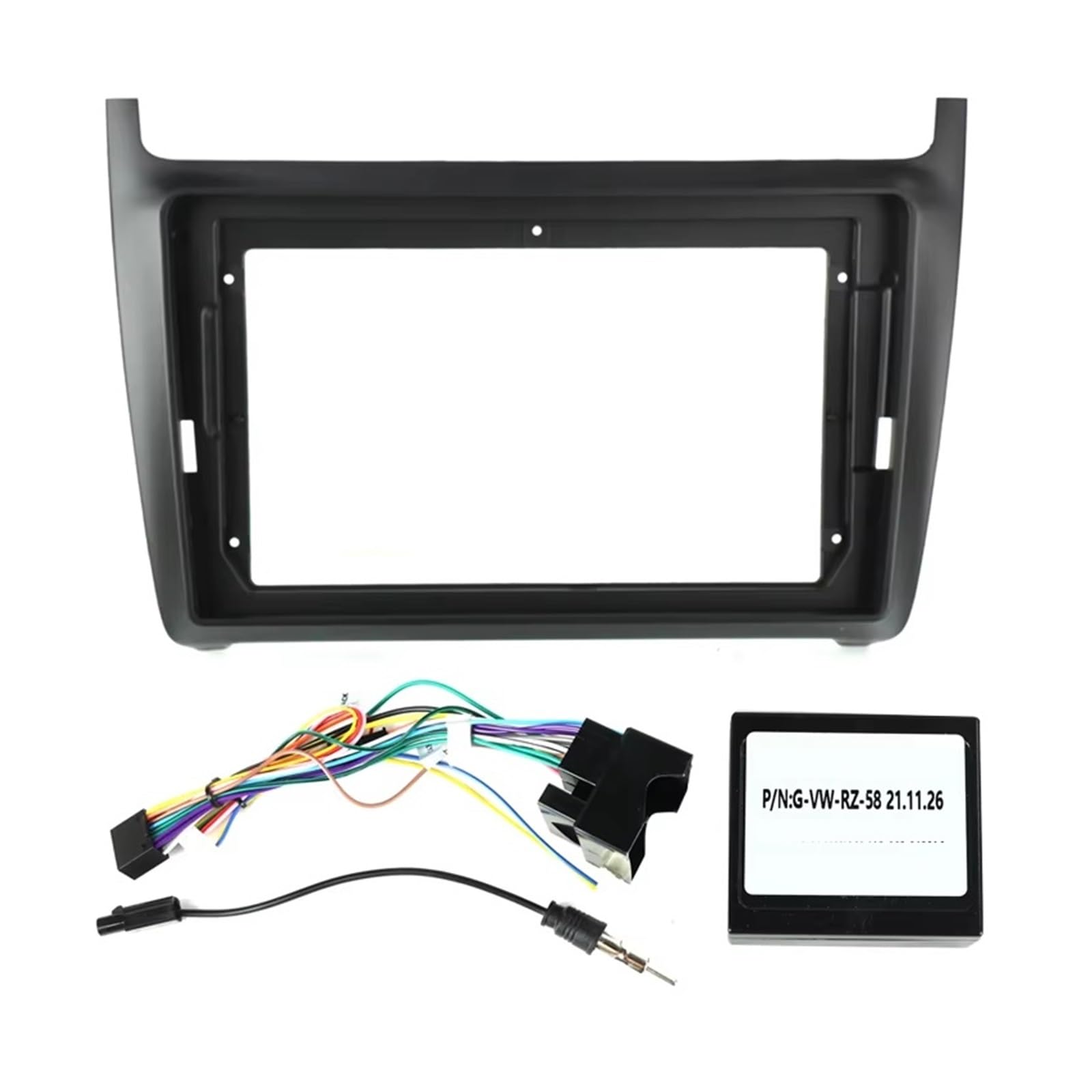 Montaje Panel GPS Para VW Para Polo 5 Para Golf Para Passat Cubierta Adaptadora Cable Fascia Marco Radio Coche 9 Pulgadas Fascia Radio Coche