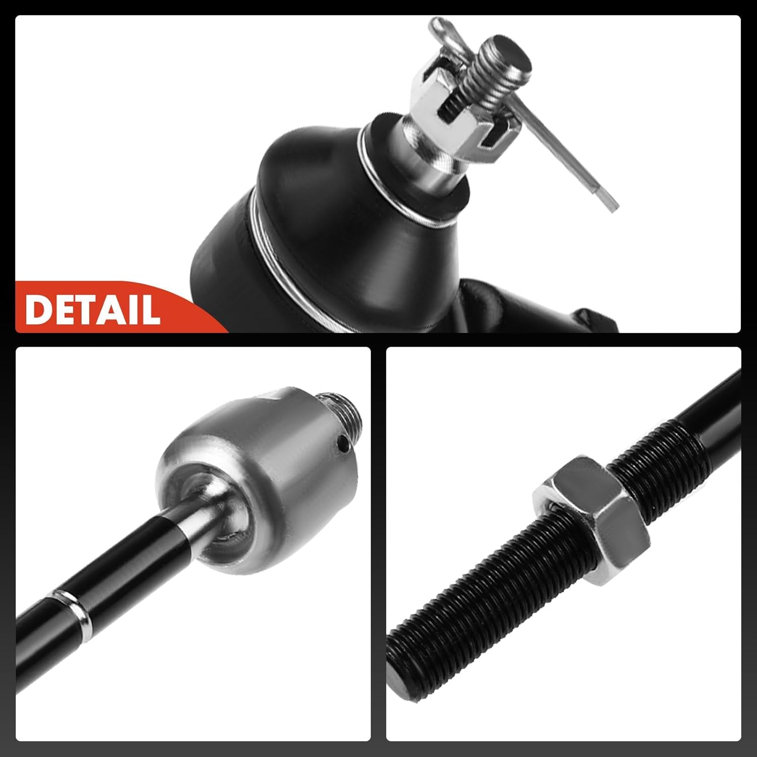 A-Premium Set of 4, Front Inner & Outer Tie Rod End Kit, Compatible with Hyundai Elantra 2001-2006, Tiburon 2003-2008, Kia Spectra & Spectra5 2005-2009
