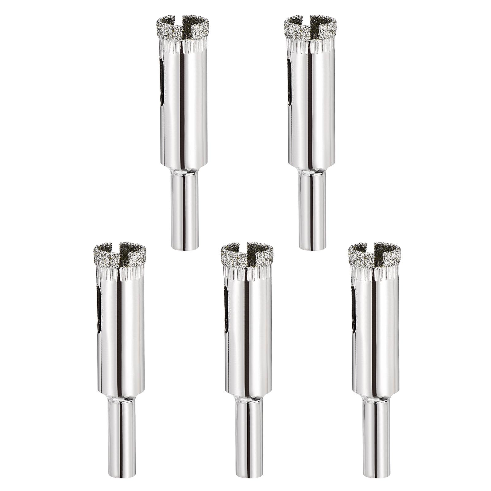 PATIKIL 2pcs 15/32" (12mm) Diamond Hole Saw, Glass Diamond Hole Cutters Hollow Core Drill Bits for Fiberglass, Tile, Porcelain, Ceramic