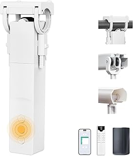 Keego Automatic Curtain Opener with Solar Panel, Smart Curtain Opener wi...