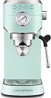 Vista 9 de CASABREWS CM5418 Cafetera espresso de 20 bares, cafetera de acero inoxidable con varita espumadora de leche, cafetera profesional con tanque de agua