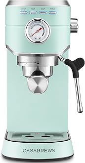 CM5418 Espresso Machine 20 Bar, Cappuccino Machine with Milk Frother Steam Wand, Stainless Steel Espresso Coffee Machine, Gift for Grandma or Wife, Gift for Girlfriend, Pastel Green