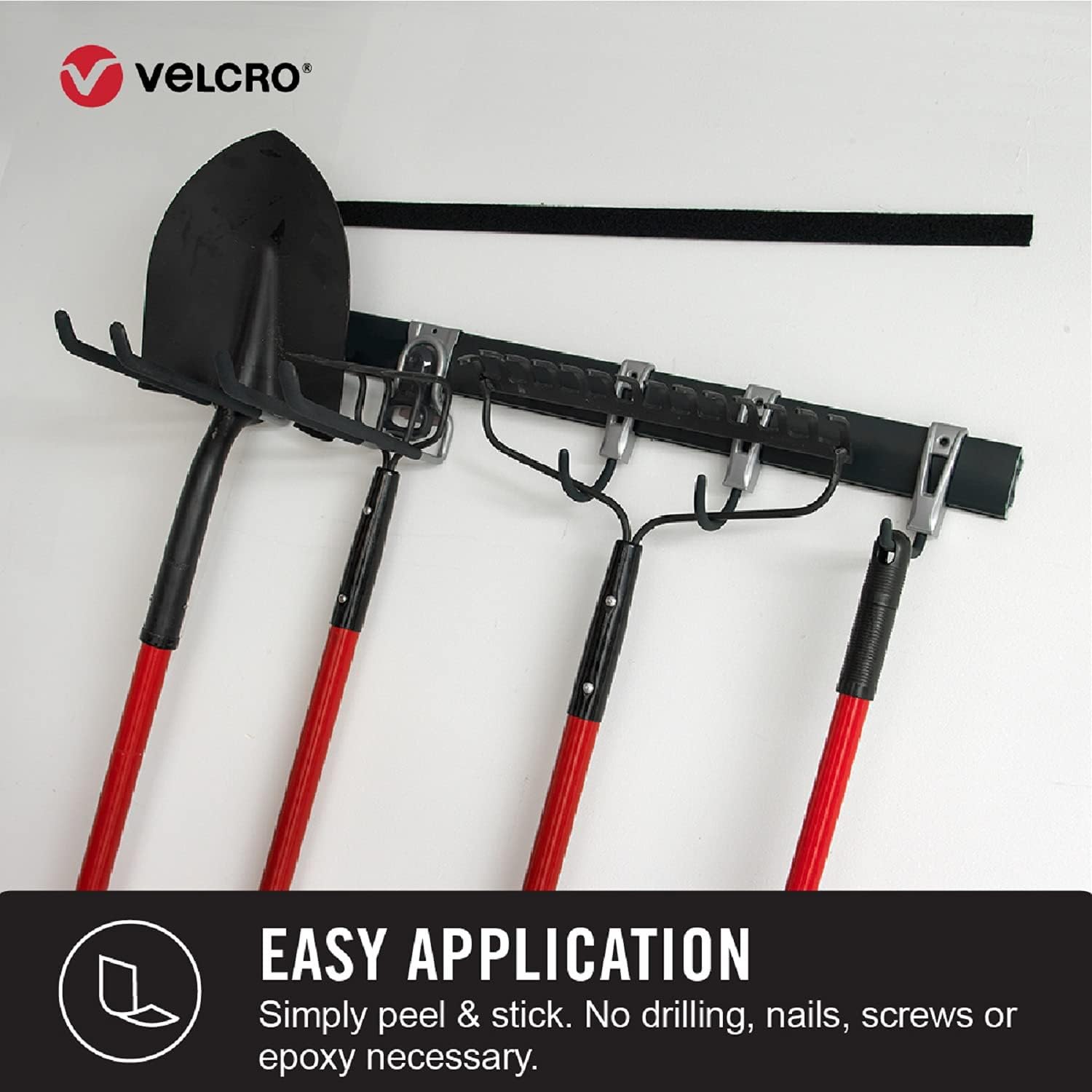 VELCRO Brand Industrial Fasteners Stick-On Adhesive | Professional Grade Heavy Duty Strength Holds up to 10 lbs on Smooth Surfaces | Indoor Outdoor Use, 4in x 2in (2pk), Strips, 2 Sets, 90200 : Everything Else