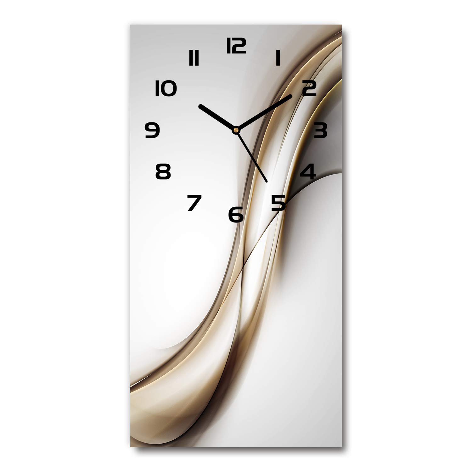 Horloge en verre silencieuse Tulup 30x60cm avec aiguilles noires et verre de sécurité