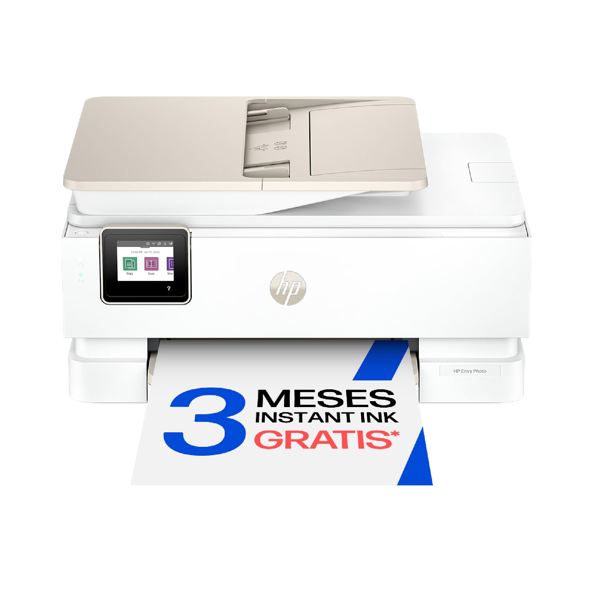 HP Envy Photo 7930, Impresora multifunción de inyección de Tinta A4 a Color, Wi-Fi Doble Banda, impresión automática a Doble Cara, ADF de 35 Hojas, Bandeja para Fotos, 3 Meses de Instant Ink