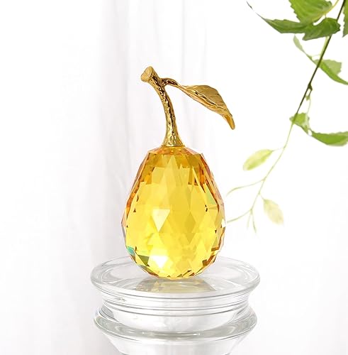 Miniatura 3 de JATYFING Figuras de pera de cristal, figuras de cristal hechas a mano, decoración del hogar, pisapapeles coleccionables, decoración de mesa