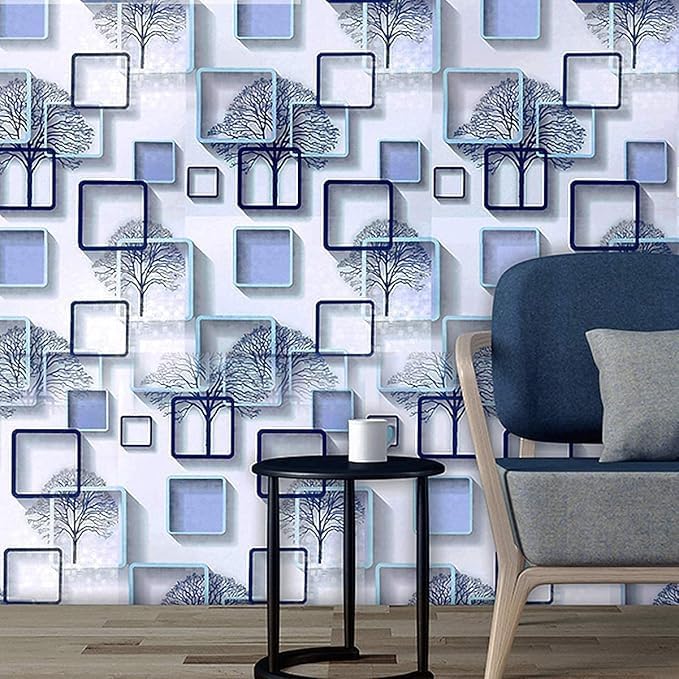 3D Self Adhesive Wallpaper Decals, Blue Cube Frames and Trees, 45x500 cm, Living Room Home Interior Decoration (B0DGGPDJFJ) Amazon Price History, Amazon Price Tracker