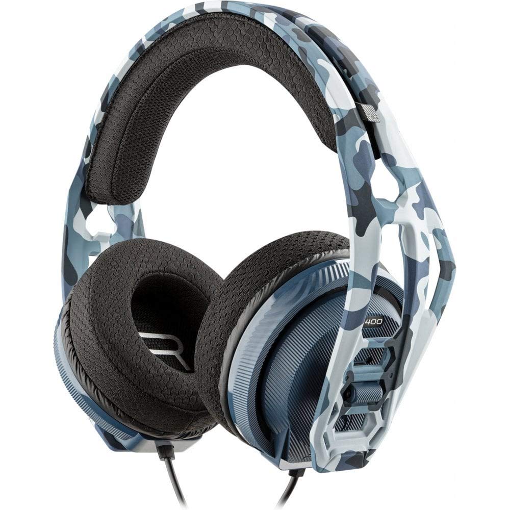 Nacon RIG RIG400HSCAMOBLUE Cuffie Gaming, Compatibilità Multipiattaforma, Blue Camouflage