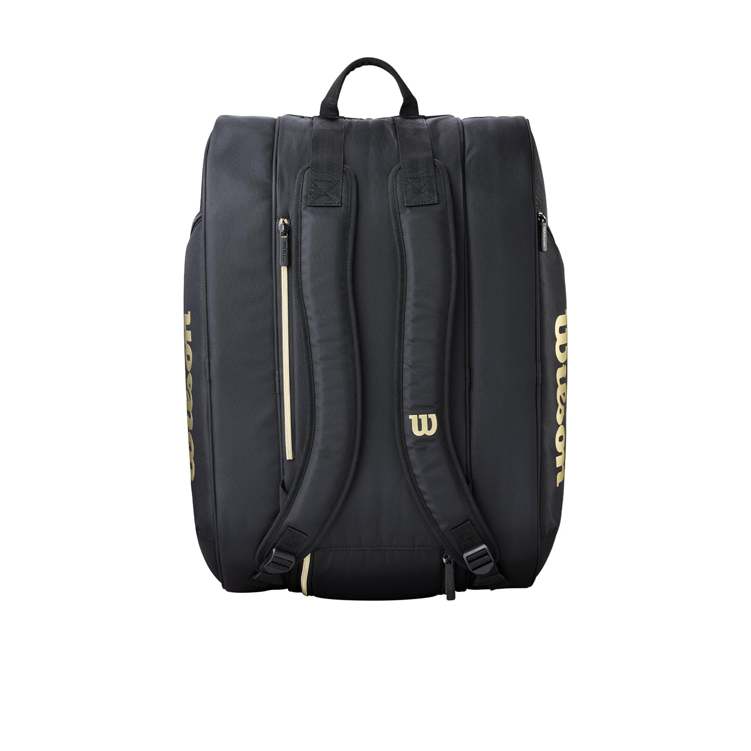 Wilson Defy V1 Padel-Tasche, Mit Thermoguard-Schutz für sechs Padel-Schläger, Kombiniert Komfort, Praktikabilität & Vielseitigkeit, Farbe: Schwarz/Gold