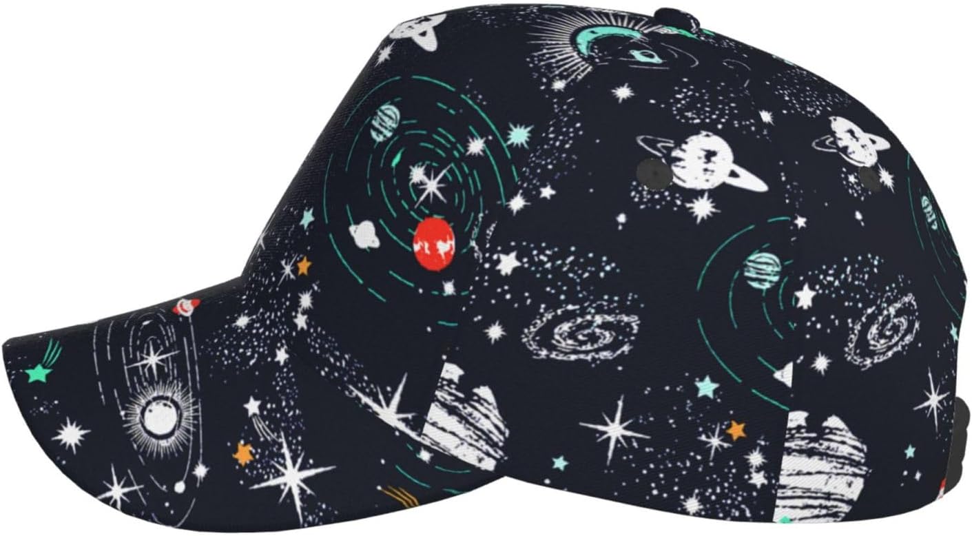 Galaxy Hat Baseball Caps for Men Women Space Stars Baseball Cap Adjustable Snapback Hat