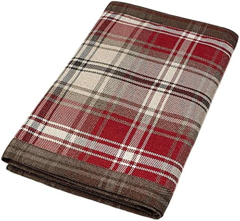 McAlister Textiles Angus Tartan Bed Runner To Fit Single Double & Kingsize Beds Duck Egg Blue 50 Cm x 220 Cm - 20 x 87 Inches