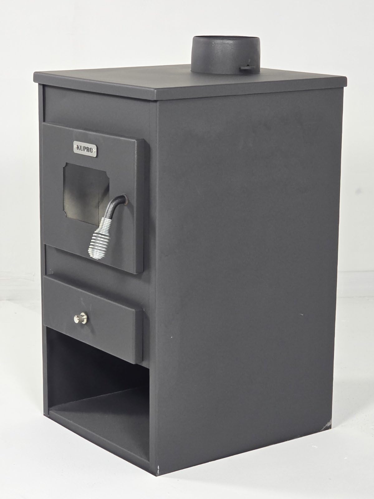 Stufa a legna a combustibile solido camino legna bruciatore in acciaio coperchio e falda 8,4 kw