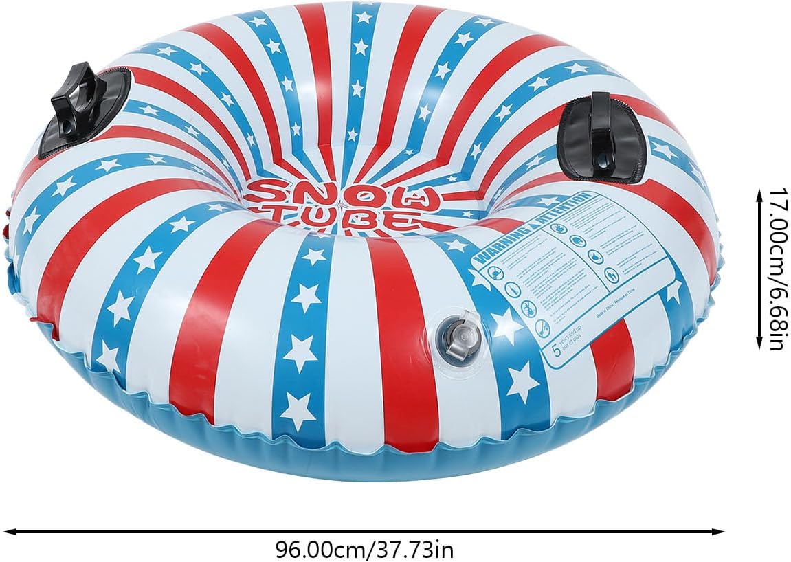 Inflatable Snow Tube Sledding Cushion 96cm Thickened PVC Outdoor Sliding Snow Sled and Adults Winter