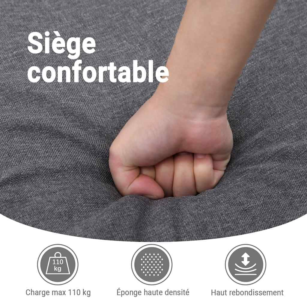 Close-up image of the chair's seating area, demonstrating the comfortable padding.