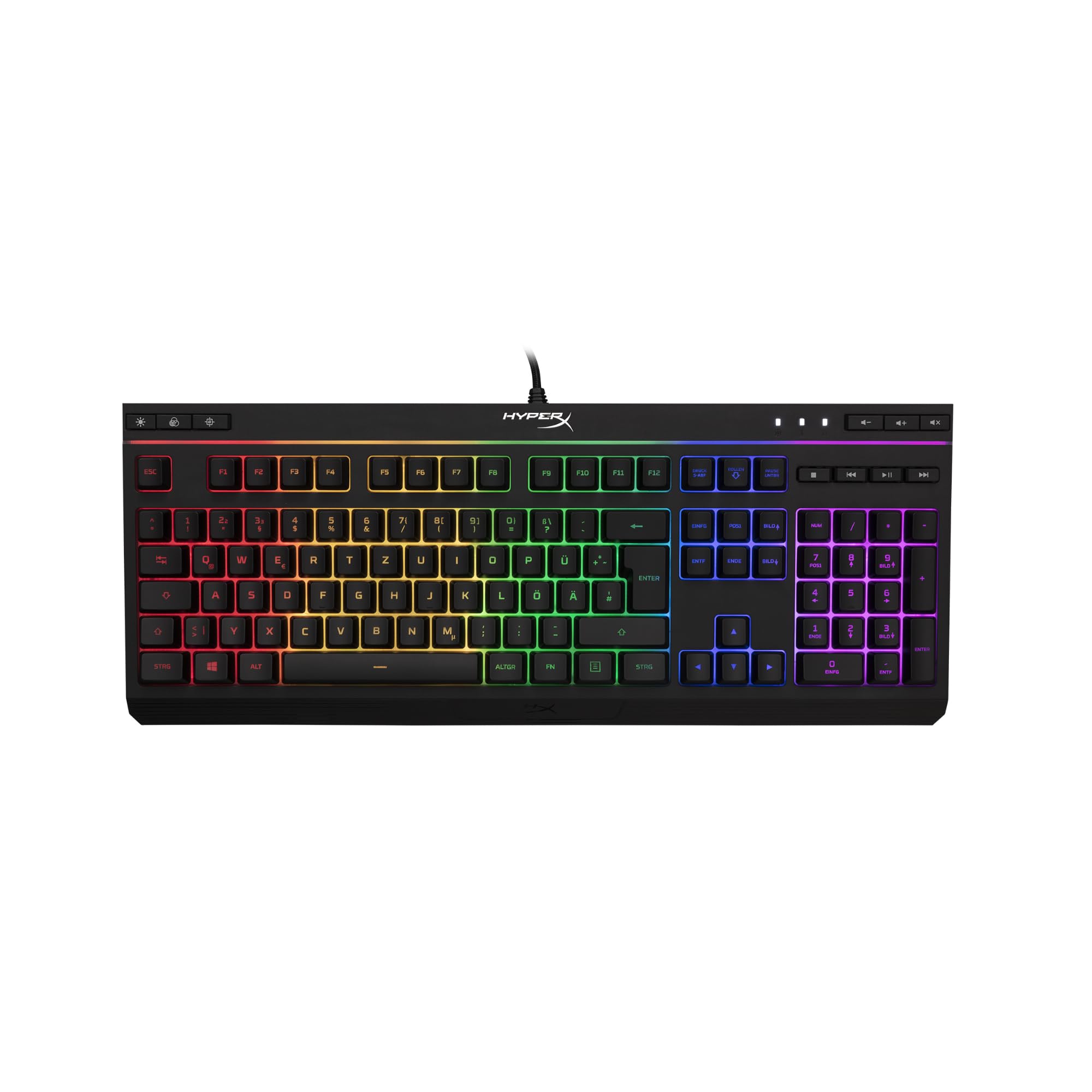 HyperX Alloy Core RGB – Membrane Gaming Teclado (QWERTZ alemán) Negro