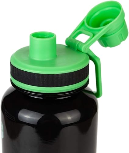 Miniatura 3 de JUST FUNKY Dragon Ball Super Saiyan Goku - Botella de agua con tapa verde deportiva [negro de 32 onzas], botella de agua de plástico anime (licencia