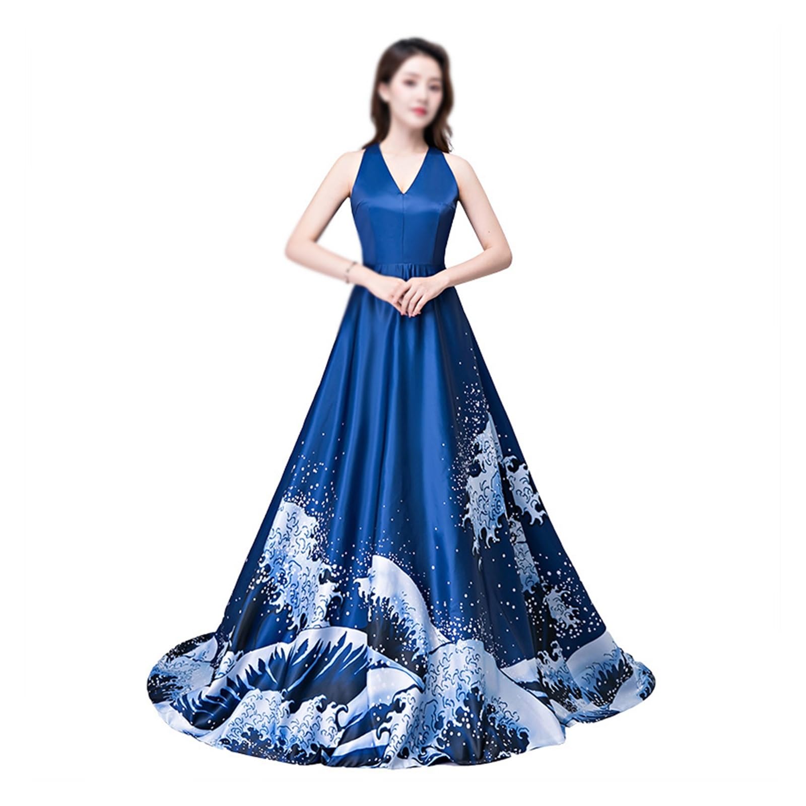 Robe à longue queue de Chinois aux volumes de costumes exagérés 2XL