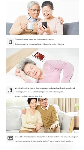 Miniatura 7 de Ting DJ - Amplificador auditivo Bluetooth recargable para personas mayores y adultos, amplificadores auditivos digitales, auriculares, música,