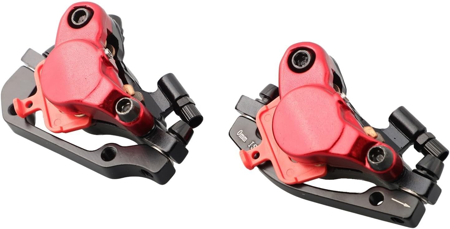 Bicycle Mechanical Disc Brake Caliper Set, Front and Rear Double Side Braking, High-Strength Aluminum Alloy for Road and MTB Bikes(front + rear brake)