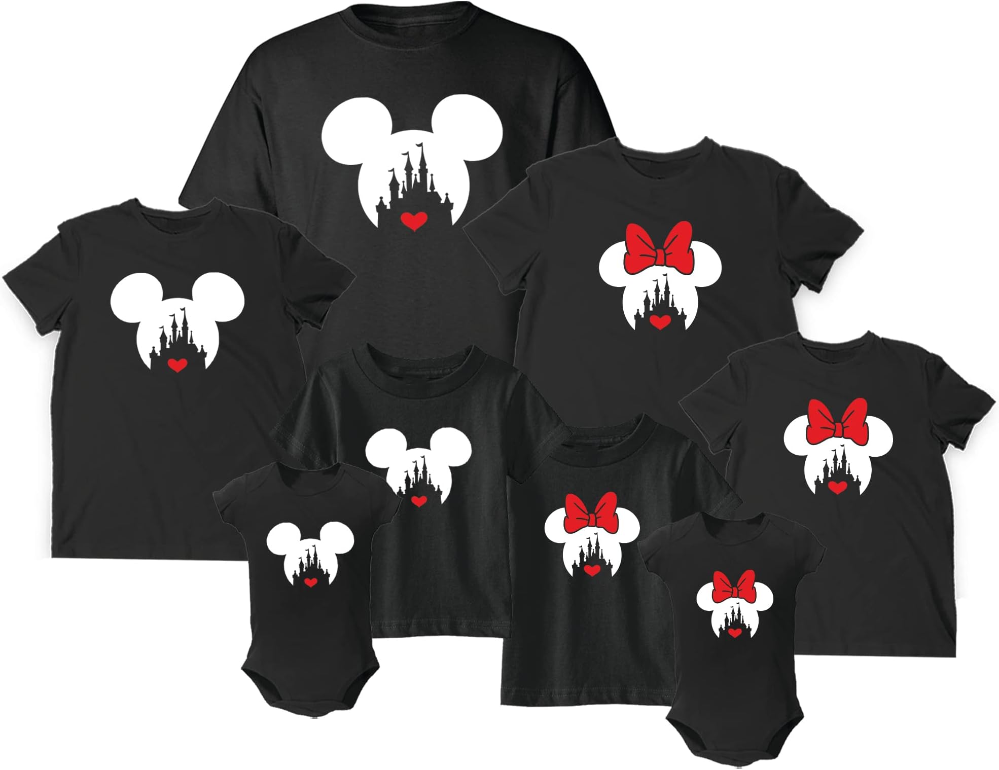 Cali Trend Station Family Vacation Mickey Minnie Castle Matching T-Shirts