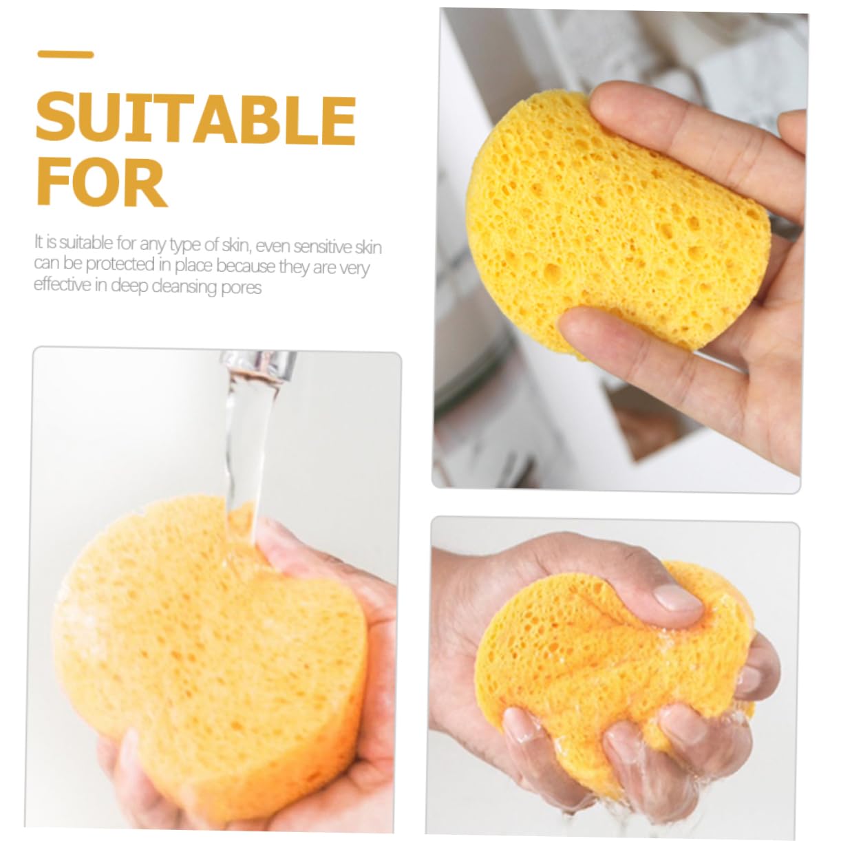 Didiseaon 125 Piezas Puff facial de compresión esponjas para limpiar esponja de maquillaje redonda comprimido soplo de maquillaje en polvo esponja limpiadora limpio Fundación Puff limpiador