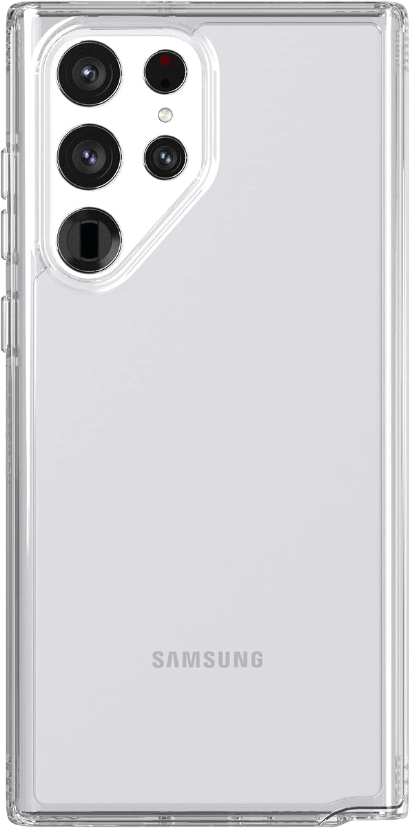 Evo Clear para Samsung Galaxy S22 Ultra: funda transparente y protectora para teléfono con protección contra caídas múltiples desde 12 pies
