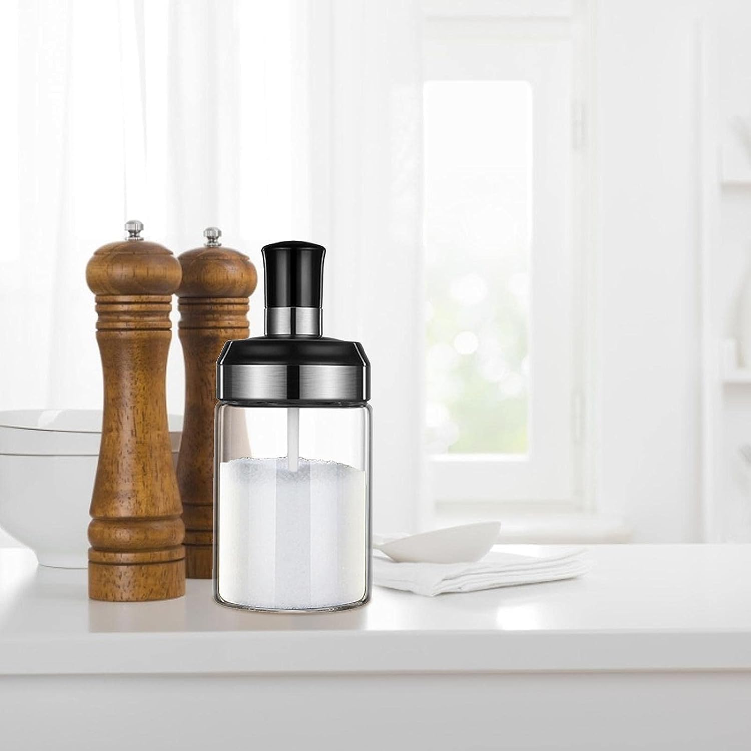 Condiment Bottles，Seasoning box，Seasoning Jars Seasoning bottle, Seasoning Box Condiment Pot, Condiment Pots Spice Jars with Lid, Condiment Container Seasoning Box, Sealed And Leak proof, Made (Color
