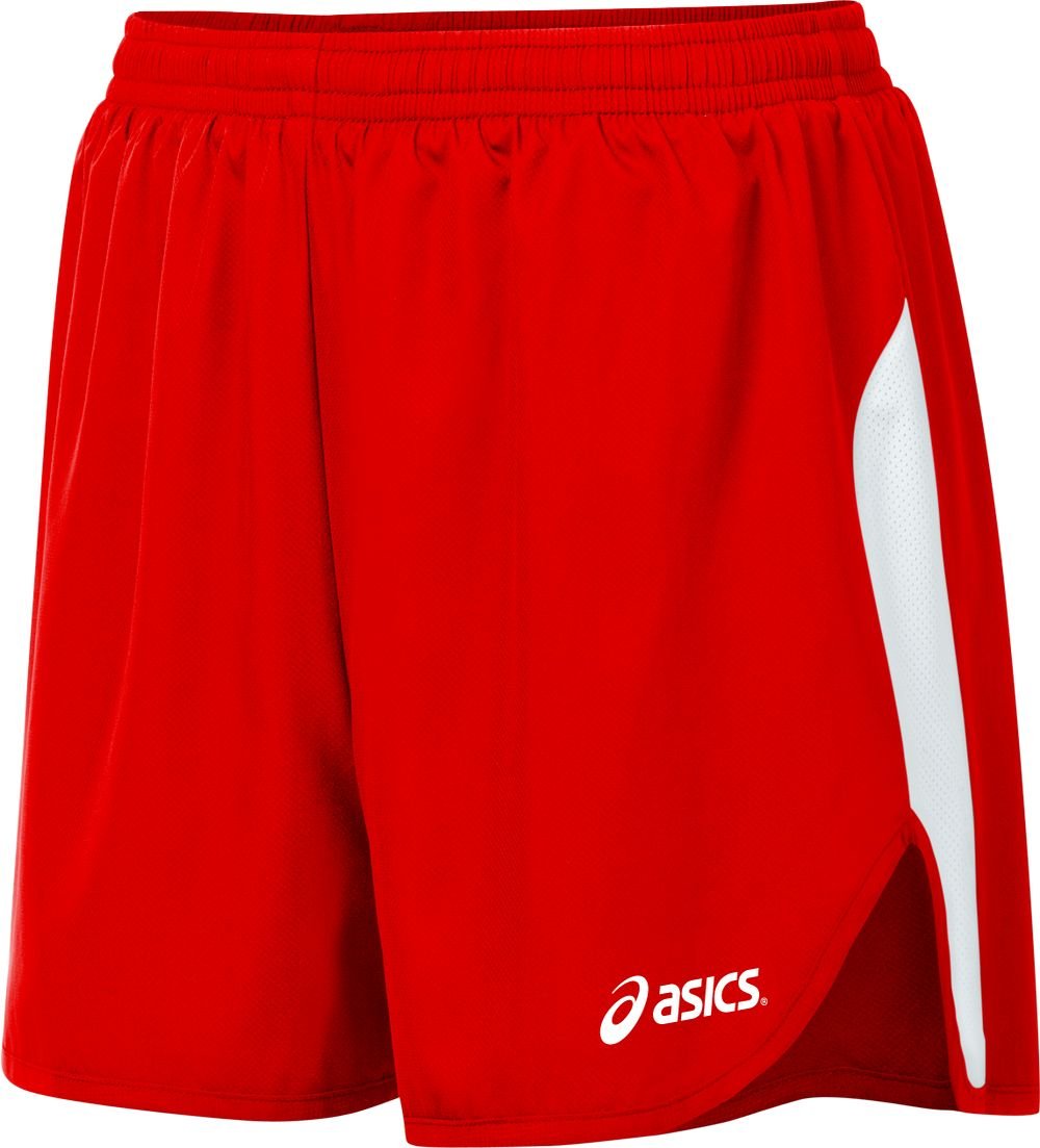 Short ASICS split femme rouge et blanc taille S pour la course à pied - 3