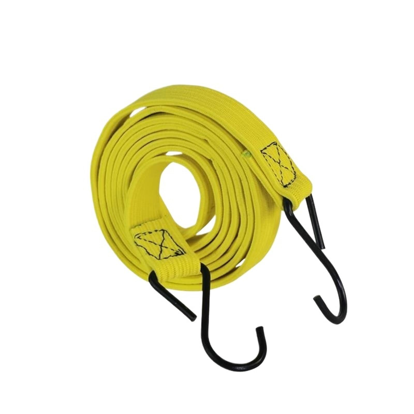 Corde elastiche con ganci, confezione assortita da 5 cinghie elastiche for fissare bagagli, portapacchi, campeggi, motociclette, teloni(2m yellow)