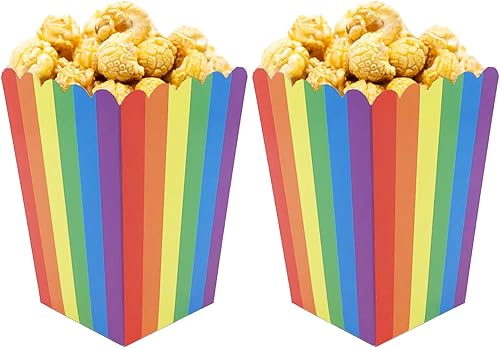 Cajas de palomitas de maíz arcoíris  Cubo de papel colorido para palomitas  Pequeños recipientes de palomitas de maíz para cine suministros de disponible en Yaxa Costa Rica