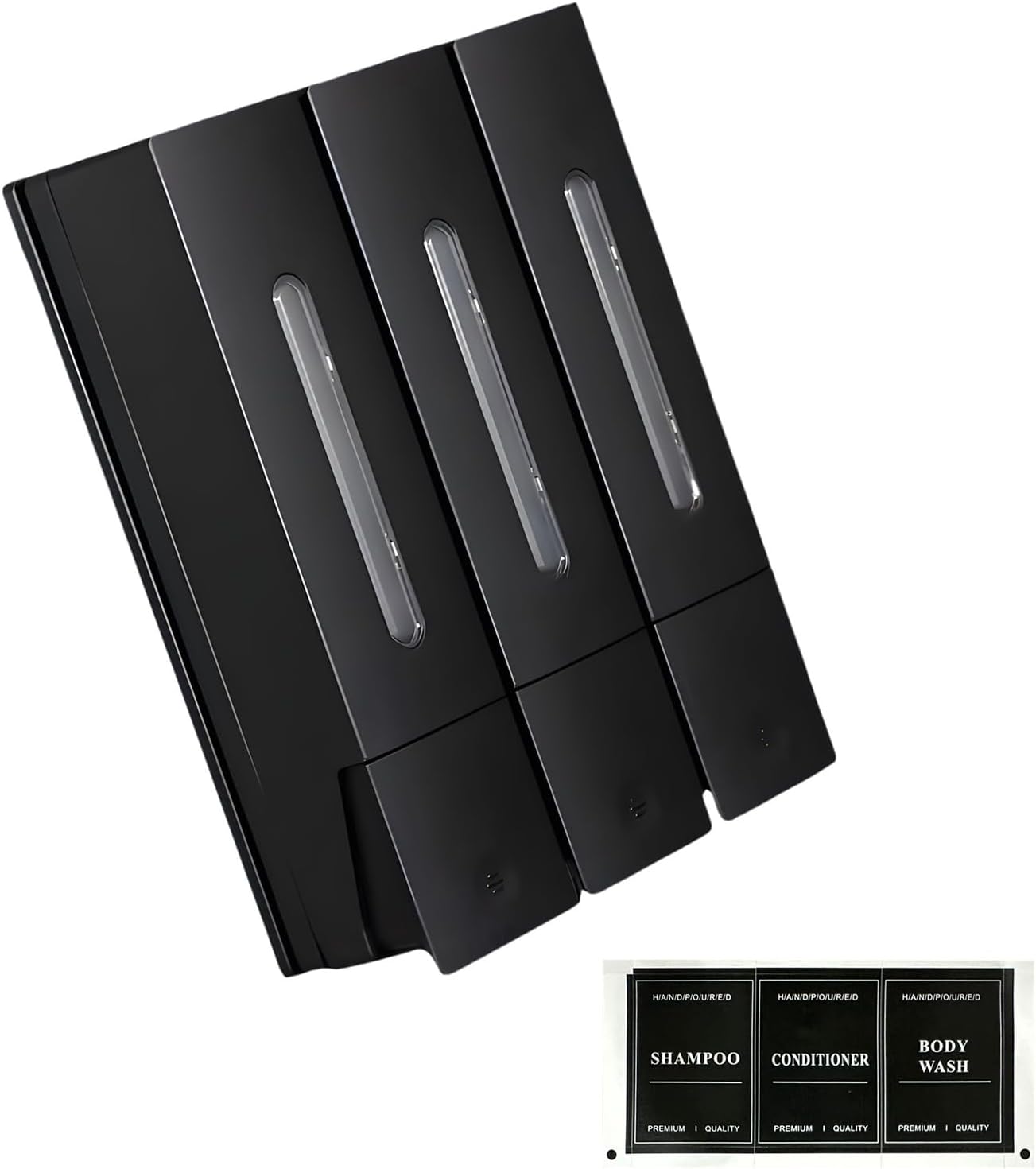 Bathroom Shower Soap Dispenser with Large 1200ml Capacity Sleek ABS Build Wall Mounted for Home Hotel Gym Shower Fan Bottle Holder