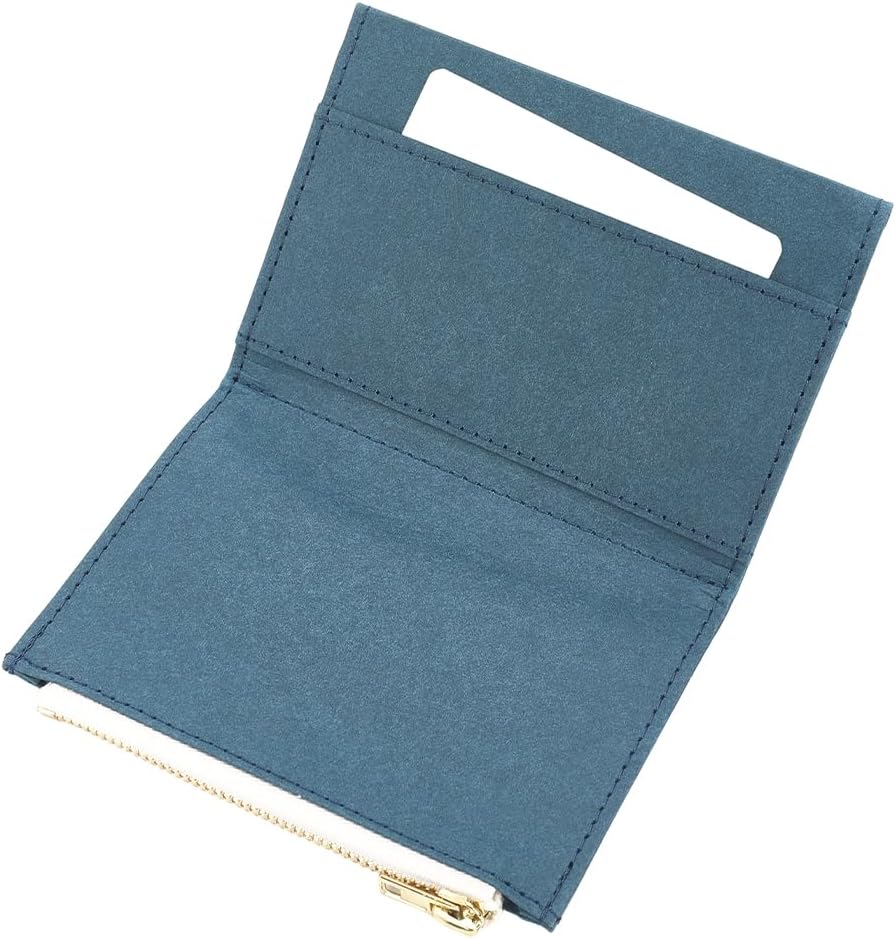 CRASPIRE Zipper Pocket for Traveler Notebook Insert Pouch Refill TN Accessories Standard Size File Folder Blue Planner Wallet Card Passport Holder Paper Storage Bag for Journal Cover Stationery