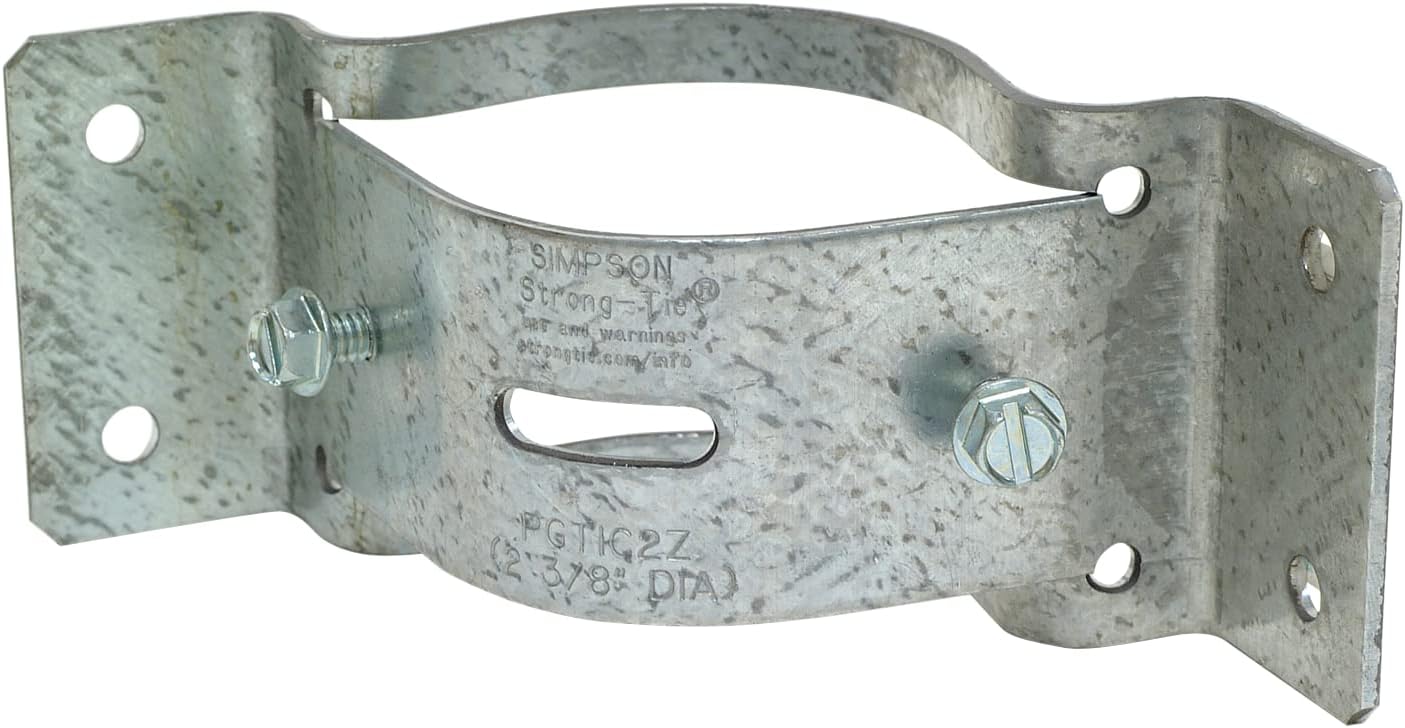 Simpson Strong-Tie PGTIC2Z-R PGTIC ZMAX Galvanized Inside-Corner Pipe Grip Tie for 2 in. Pipe