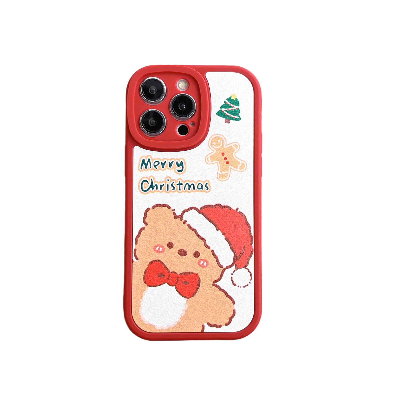 Yonds Queen Funda compatible con iPhone 12 Pro de Navidad, diseño único de dibujos animados de oso de Navidad, elegante parachoques de silicona antideslizante a prueba de golpes (iPhone 12 Pro,