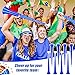 Honoson 8 Pieces Collapsible Vuvuzela Stadium Horn Plastic Blue Cheer Blow Horns Soccer Trumpet Noisemakers Loud Sound for Sporting Events Football Graduation Games School Party Supplies