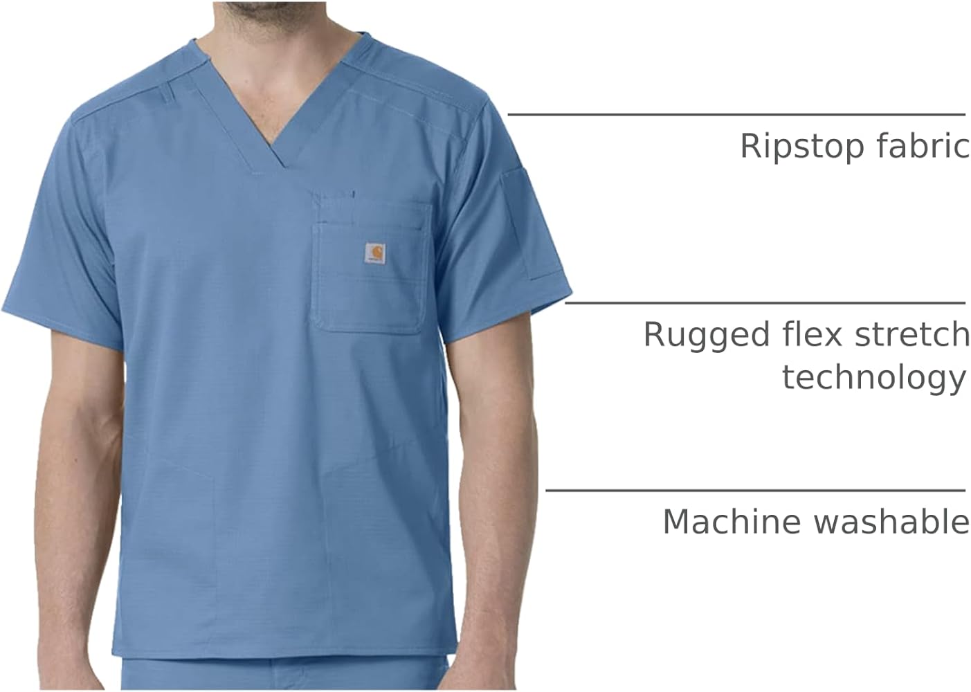 Amazon.com: Carhartt Scrubs C16418 Men's Rugged Flex® Modern Fit