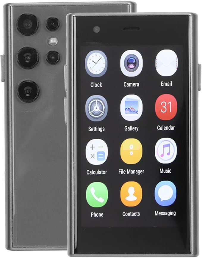 Diydeg SOYES S23 Pro 3G Mini Smartphone, 3.0 Inch 2GB RAM 16GB ROM Dual SIM for Android 8.1 Mobile Phone, 1000mAh Battery, 2MP Camera, WiFi Ultra Thin Backup Pocket Cellphone for Kids