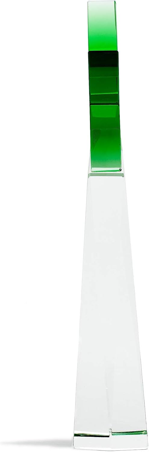 Baudville Engraved Trophy - Crystal - Tower with Star on Top - Award for Employees - Personalized Engraving Up to Four Lines and Pre-Written Verse Selection - Comes in Gift Box