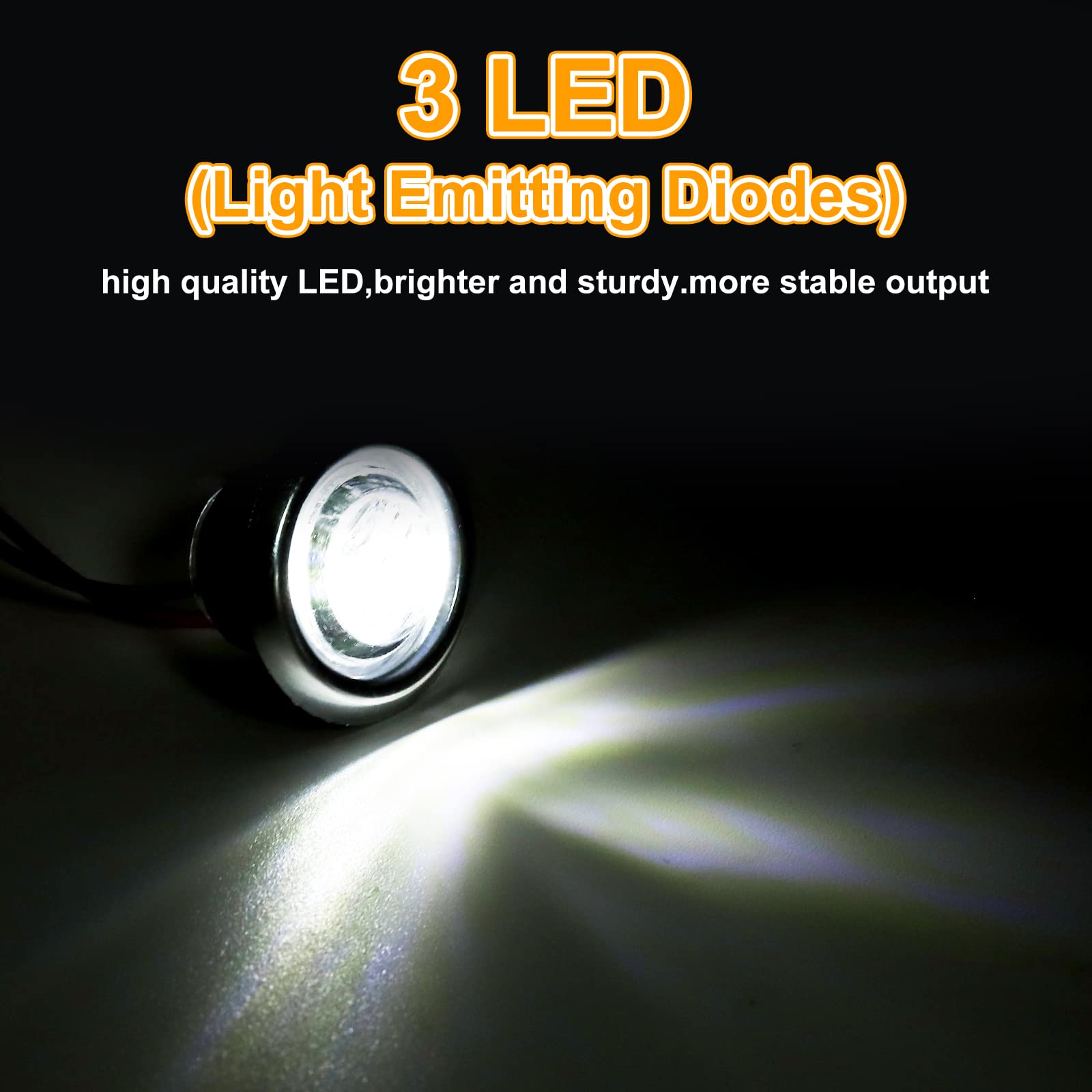 Amazon | X-STYLE サイドマーカー LED 12V 24V 白 防水 トラック 