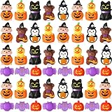 48 Pcs Halloween Mochi Squishy Animals Toys Halloween Rubber Ducks Bear Penguin Pumpkin Spider...