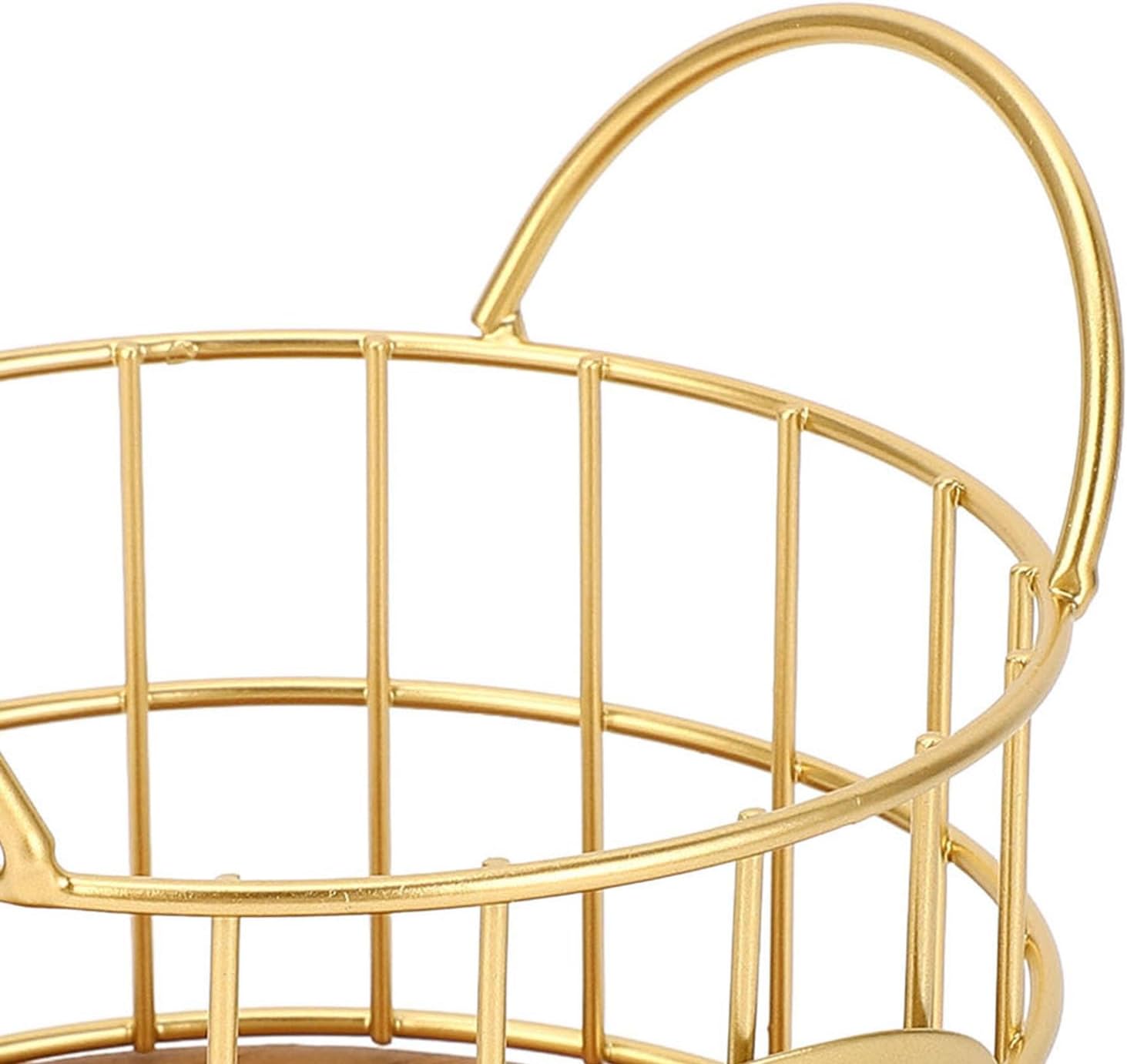 Elegant Coffee Pod Organizer Basket with Wooden Base, Large-Opening Design for Home & Restaurant Use, Easy-Clean Reusable Storage
